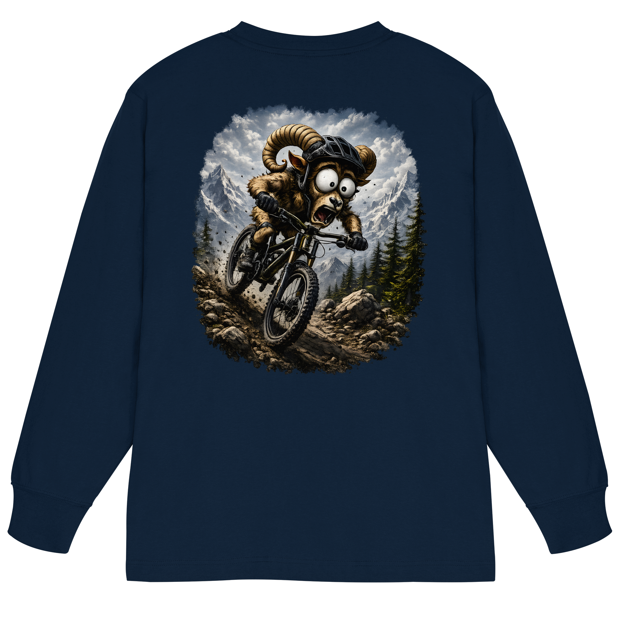 Tiefenblick Downhill - Organic Heavy Oversized Longsleeve T-Shirt