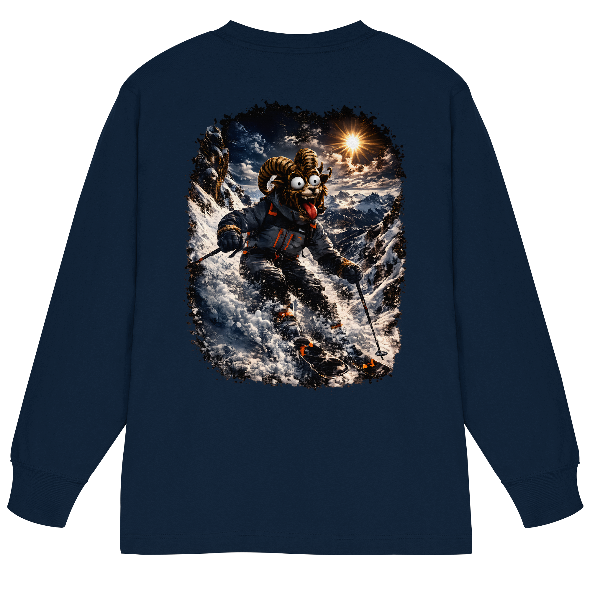 Tiefenblick Ski - Organic Heavy Oversized Longsleeve T-Shirt