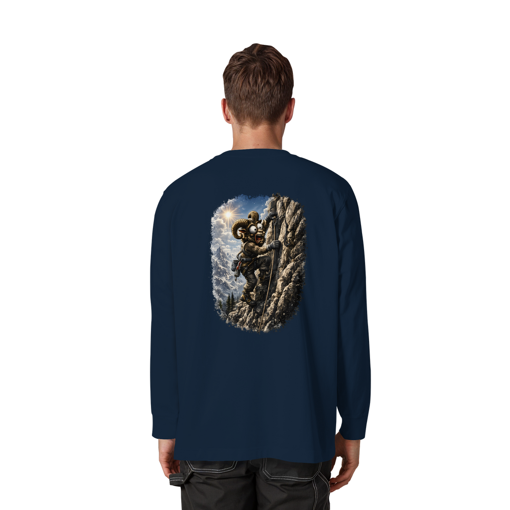 Tiefenblick Klettern - Organic Heavy Oversized Longsleeve T-Shirt