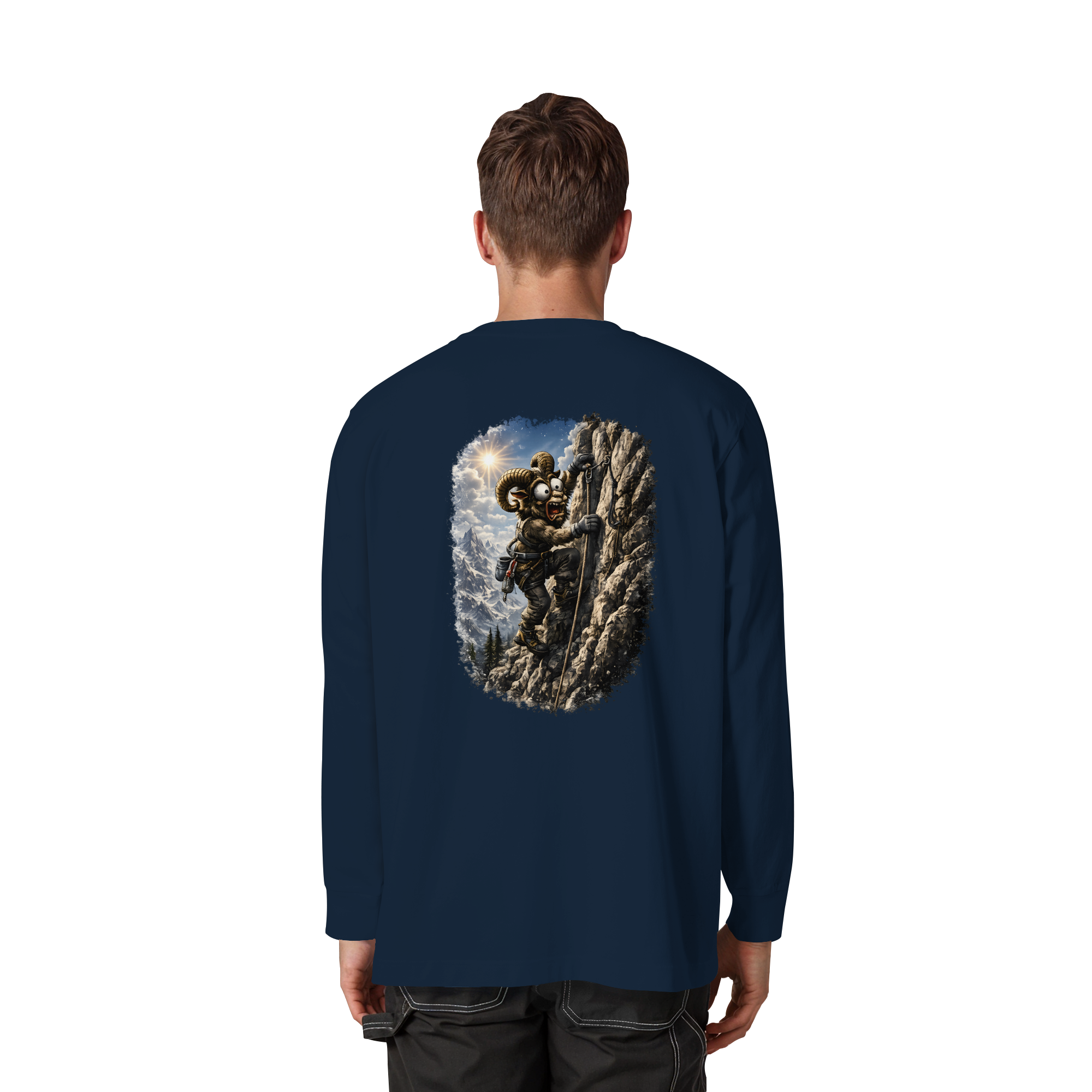 Tiefenblick Klettern - Organic Heavy Oversized Longsleeve T-Shirt