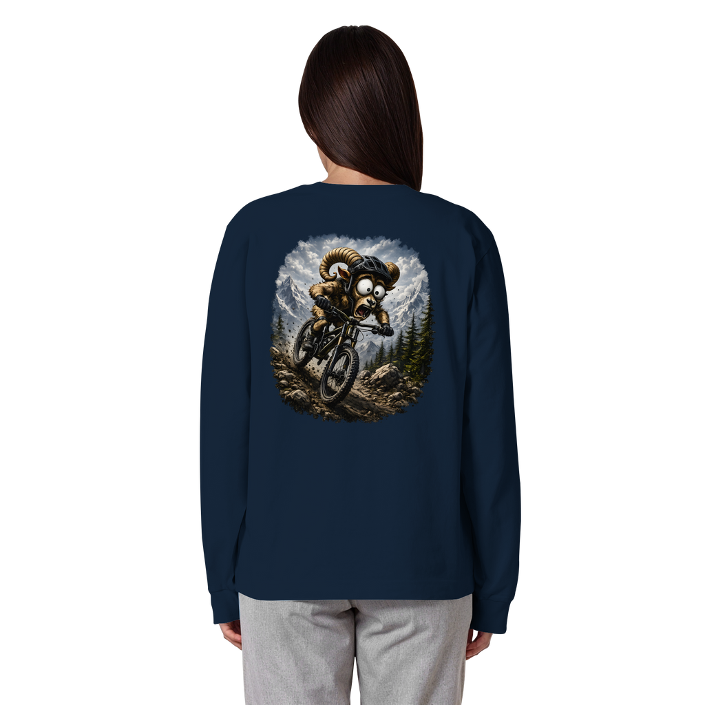 Tiefenblick Downhill - Organic Heavy Oversized Longsleeve T-Shirt