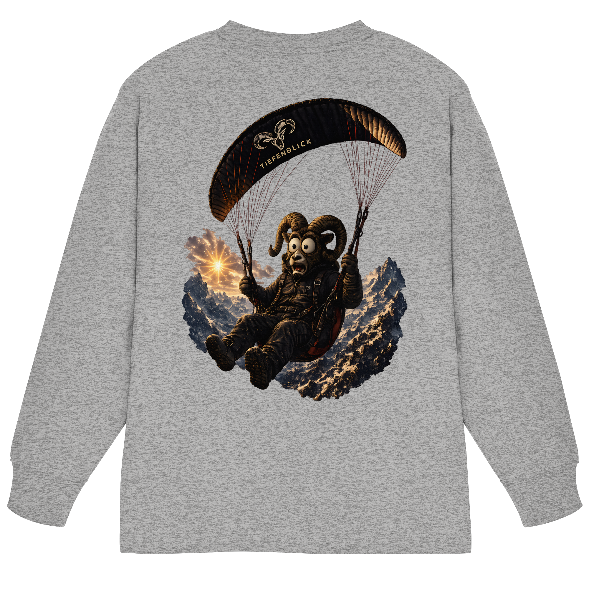 Tiefenblick Paraglider  - Organic Heavy Oversized Longsleeve T-Shirt