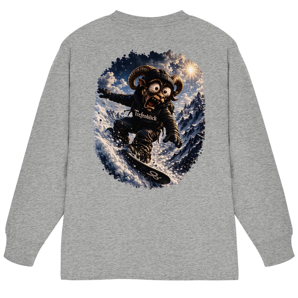 Tiefenblick Snowboarden  - Organic Heavy Oversized Longsleeve T-Shirt