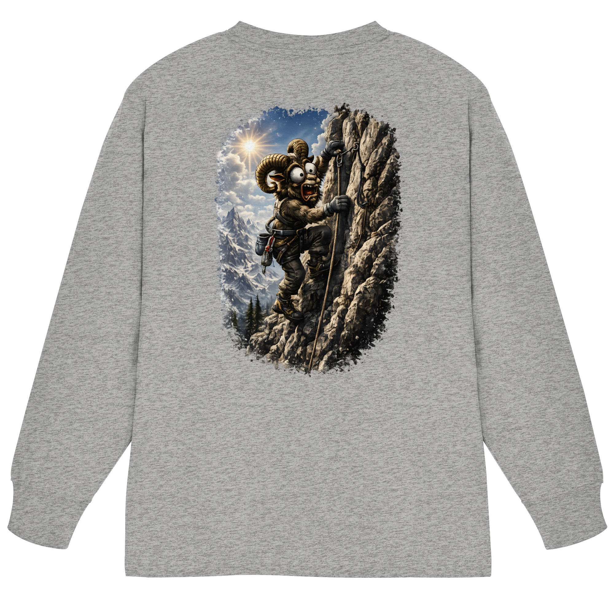Tiefenblick Klettern - Organic Heavy Oversized Longsleeve T-Shirt