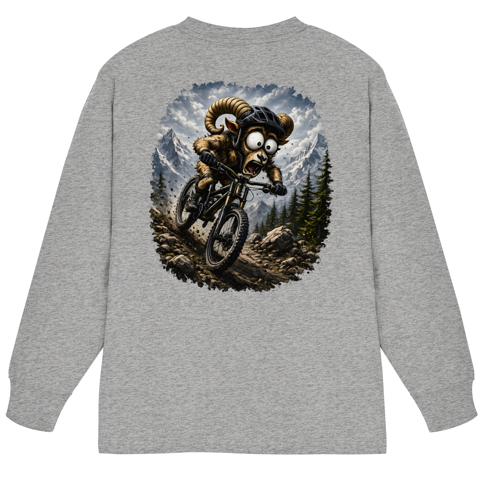 Tiefenblick Downhill - Organic Heavy Oversized Longsleeve T-Shirt