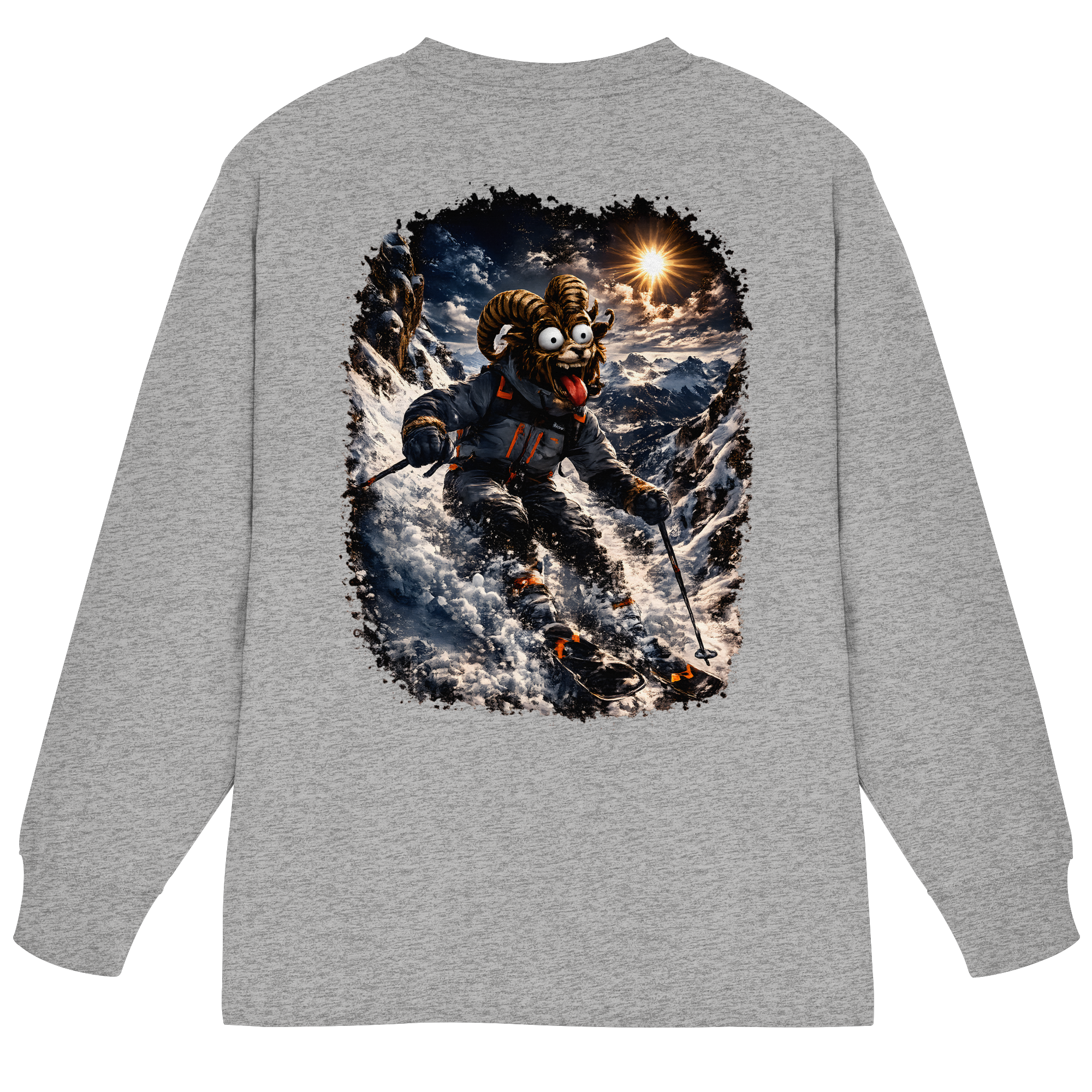 Tiefenblick Ski - Organic Heavy Oversized Longsleeve T-Shirt