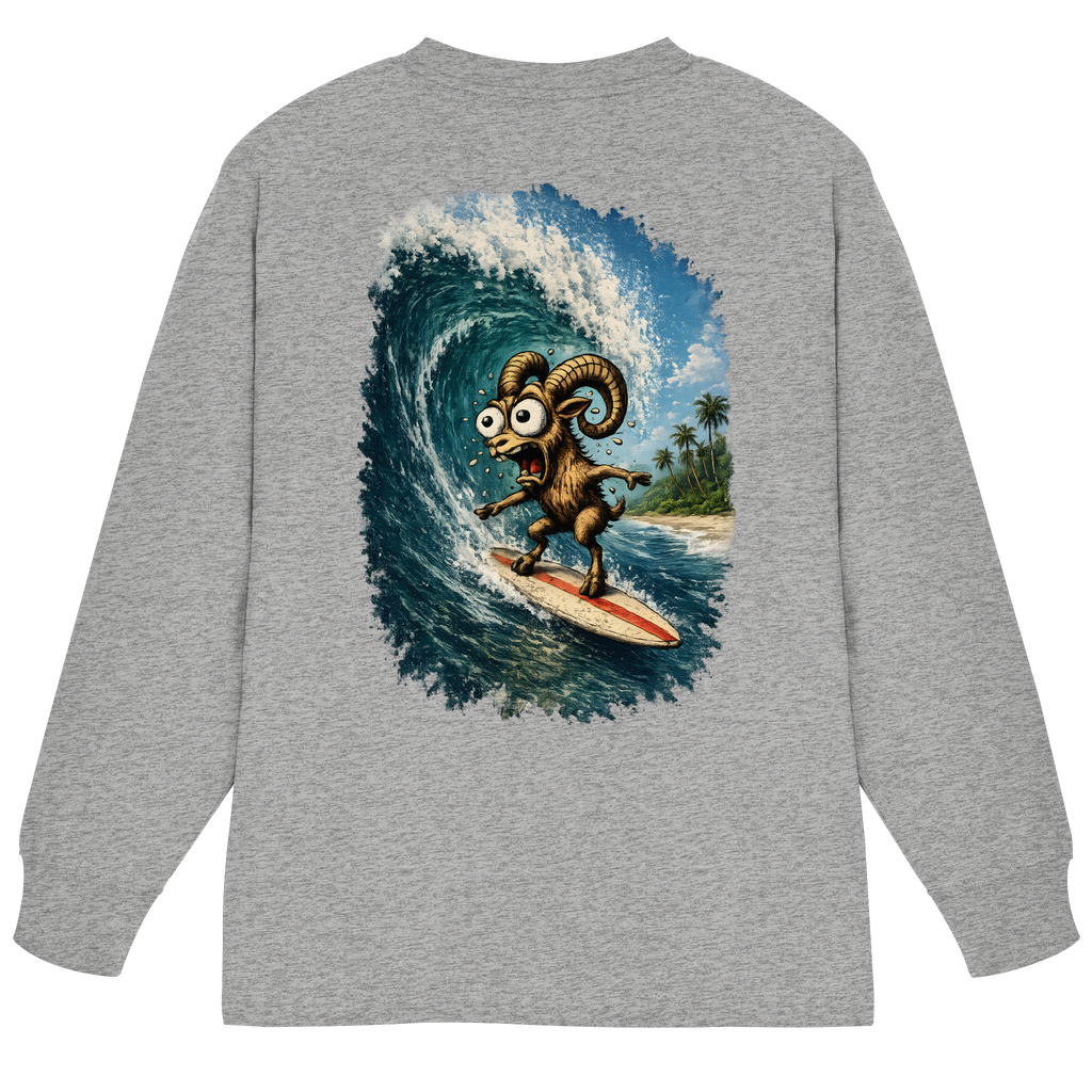 Tiefenblick Urlaub Fun  - Organic Heavy Oversized Longsleeve T-Shirt
