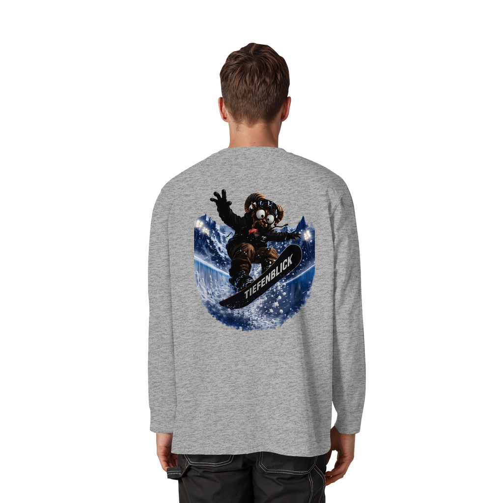 Tiefenblick Snowboarden Halfpipe - Organic Heavy Oversized Longsleeve T-Shirt