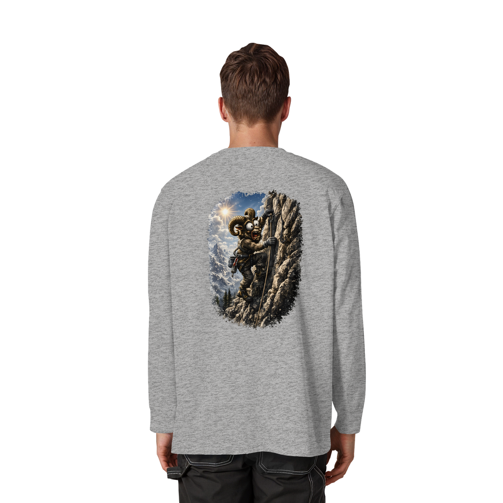 Tiefenblick Klettern - Organic Heavy Oversized Longsleeve T-Shirt