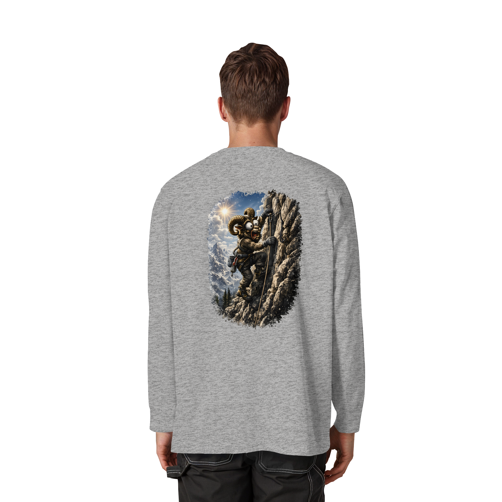 Tiefenblick Klettern - Organic Heavy Oversized Longsleeve T-Shirt