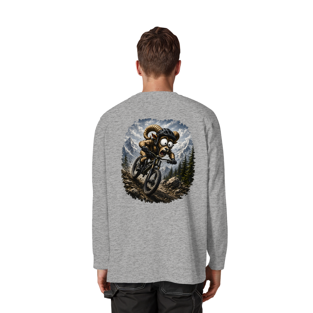 Tiefenblick Downhill - Organic Heavy Oversized Longsleeve T-Shirt