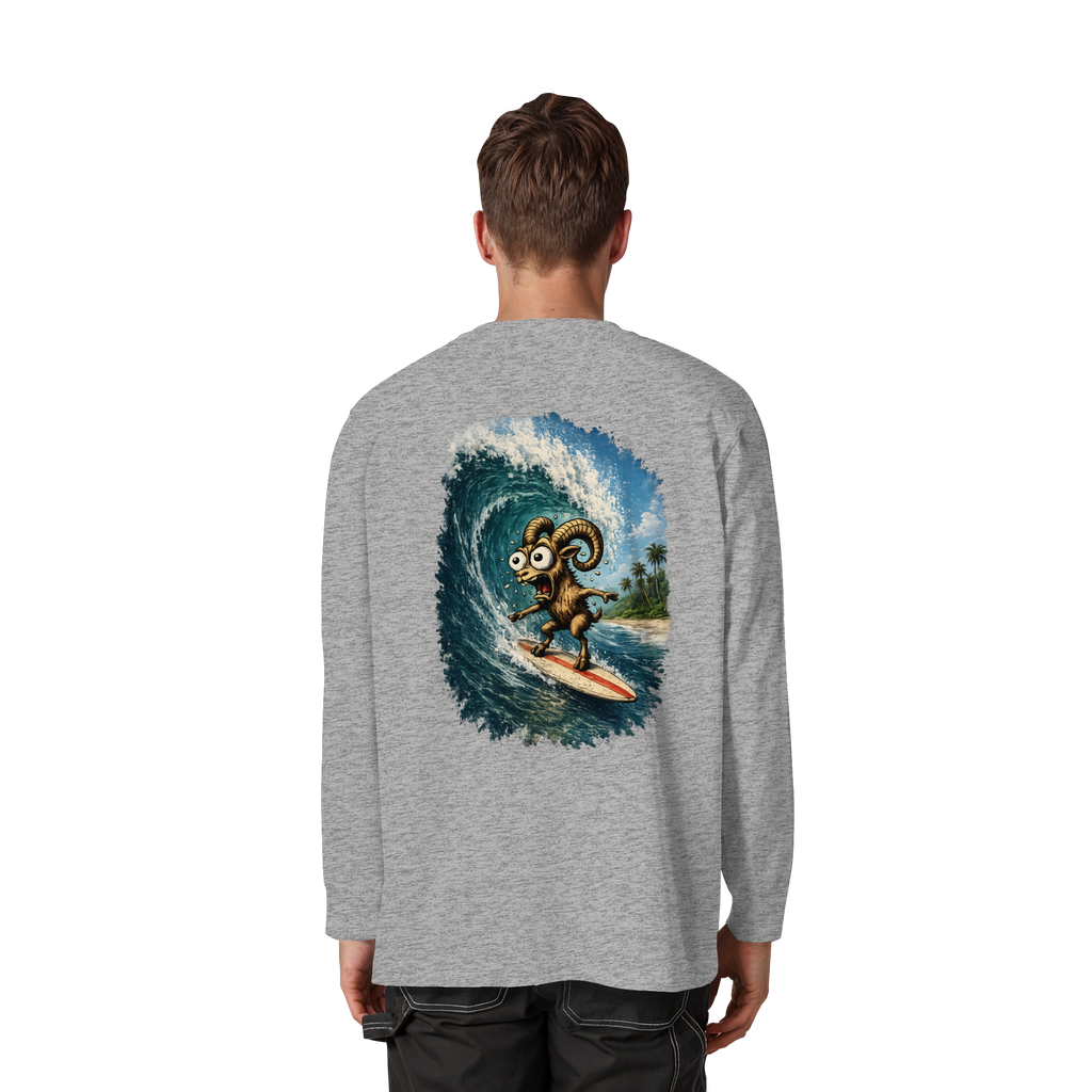 Tiefenblick Urlaub Fun  - Organic Heavy Oversized Longsleeve T-Shirt