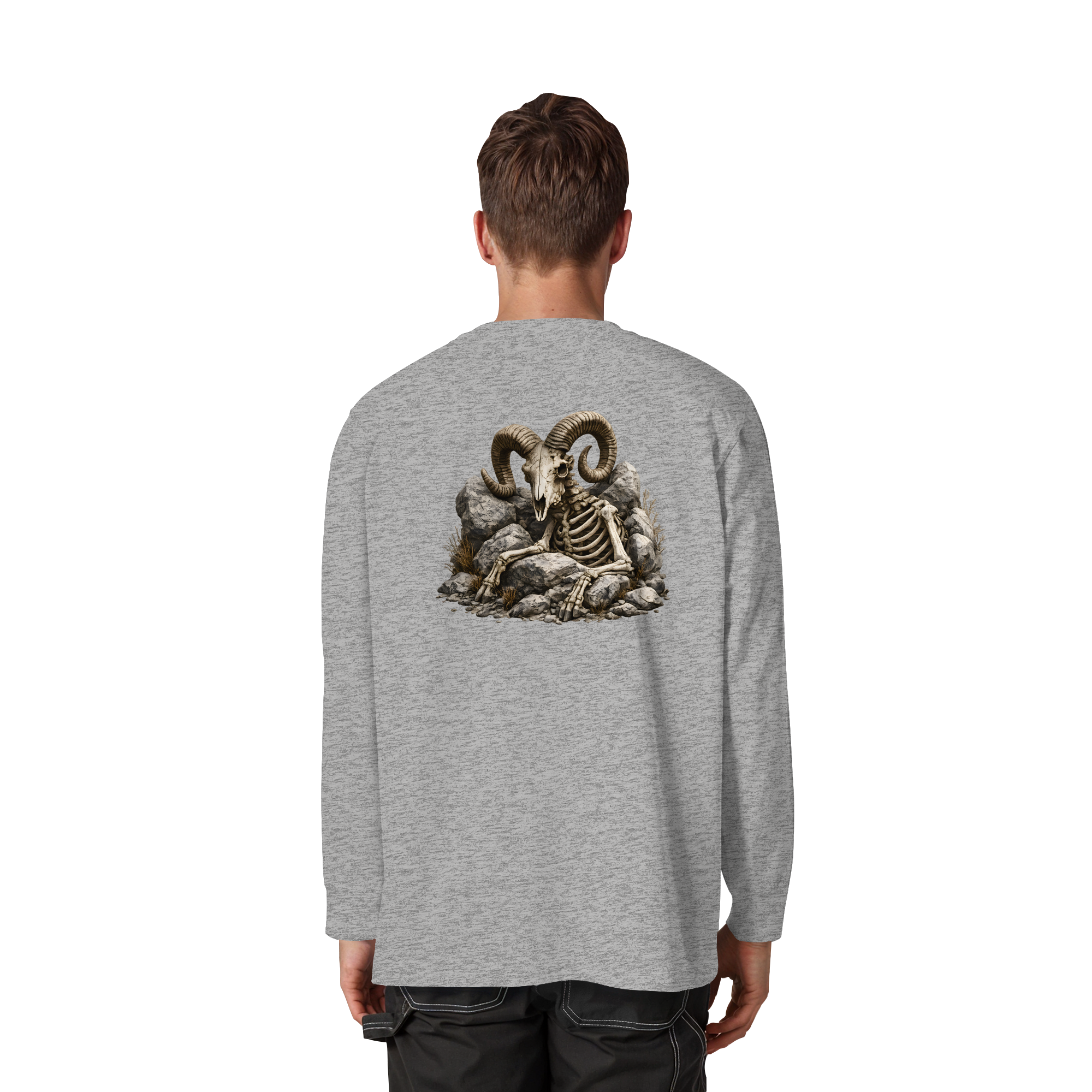 Tiefenblick Skelett Fun - Organic Heavy Oversized Longsleeve T-Shirt