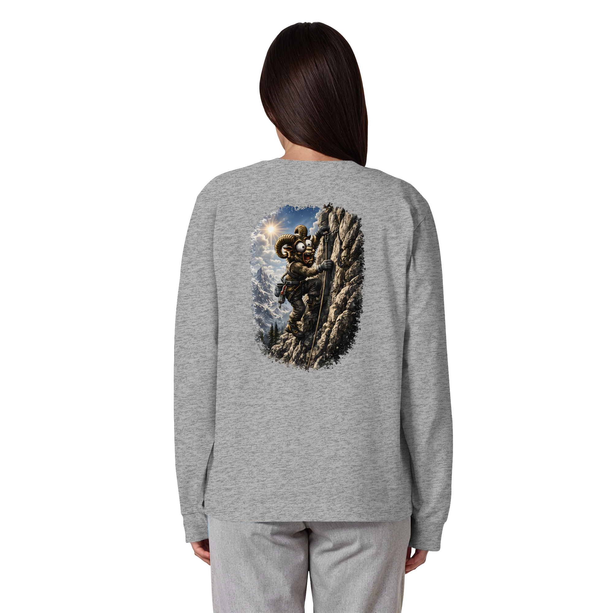 Tiefenblick Klettern - Organic Heavy Oversized Longsleeve T-Shirt