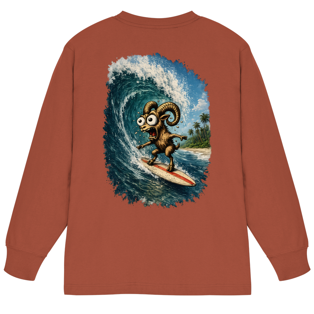 Tiefenblick Urlaub Fun  - Organic Heavy Oversized Longsleeve T-Shirt