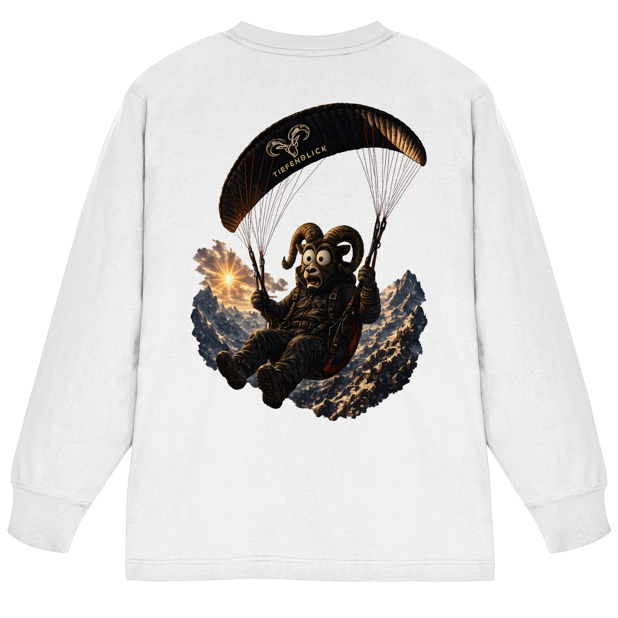 Tiefenblick Paraglider  - Organic Heavy Oversized Longsleeve T-Shirt