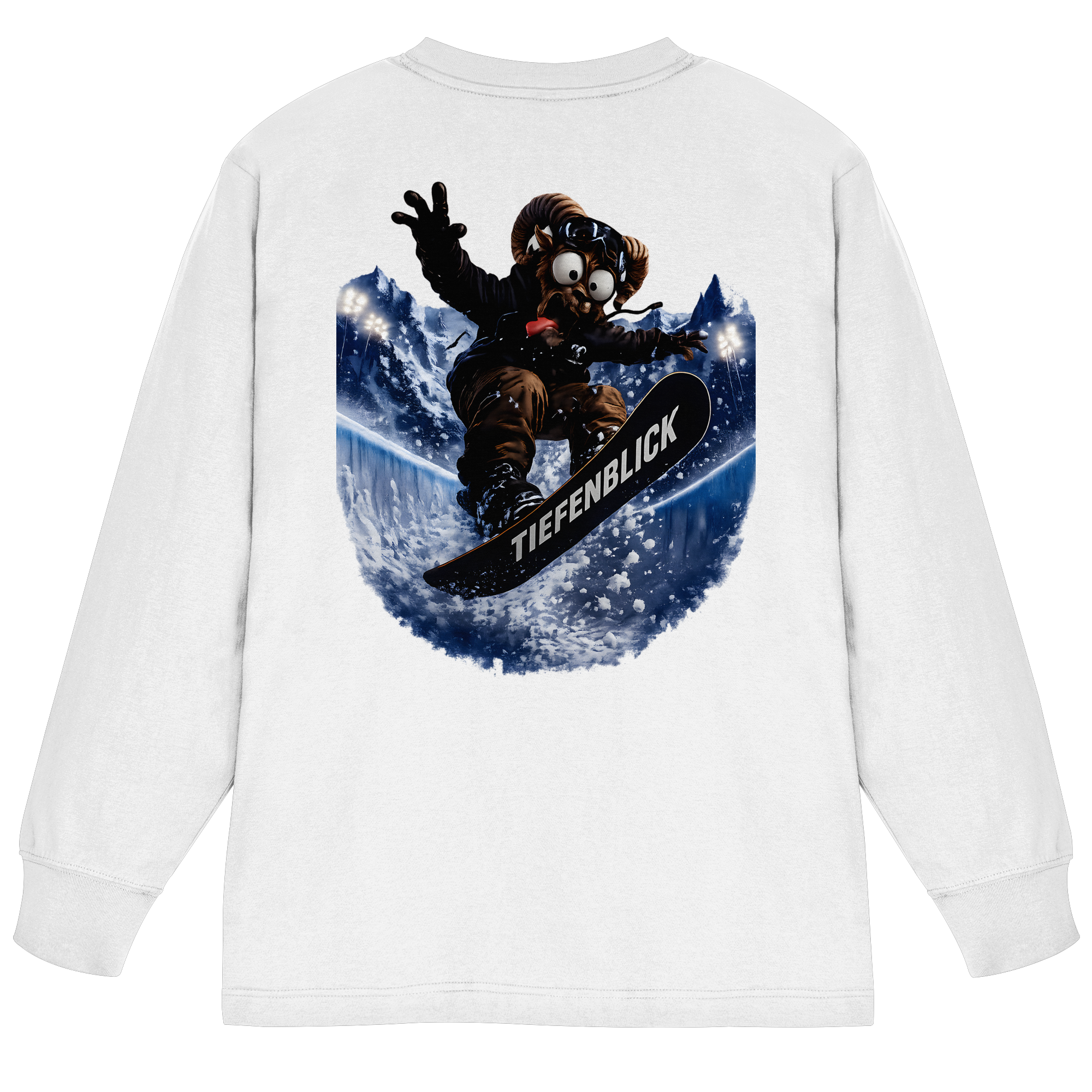Tiefenblick Snowboarden Halfpipe - Organic Heavy Oversized Longsleeve T-Shirt