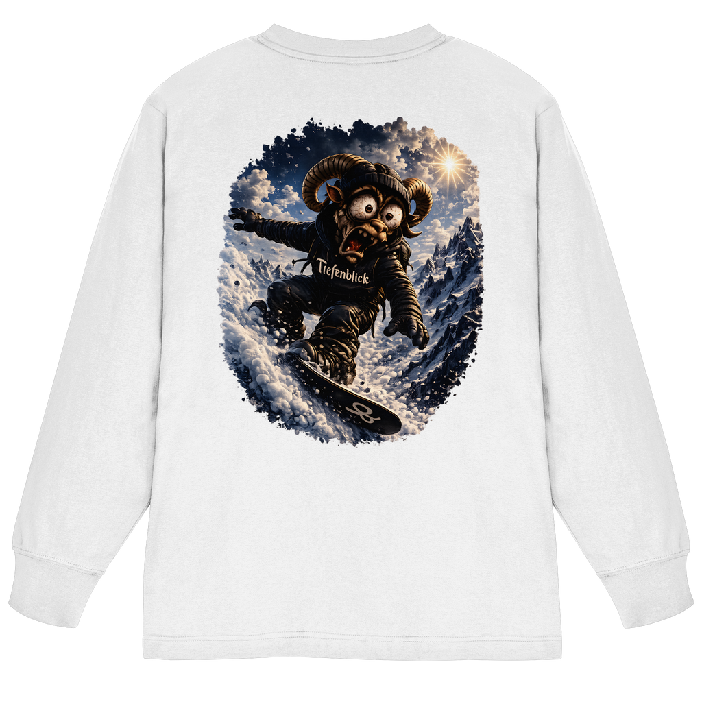 Tiefenblick Snowboarden  - Organic Heavy Oversized Longsleeve T-Shirt