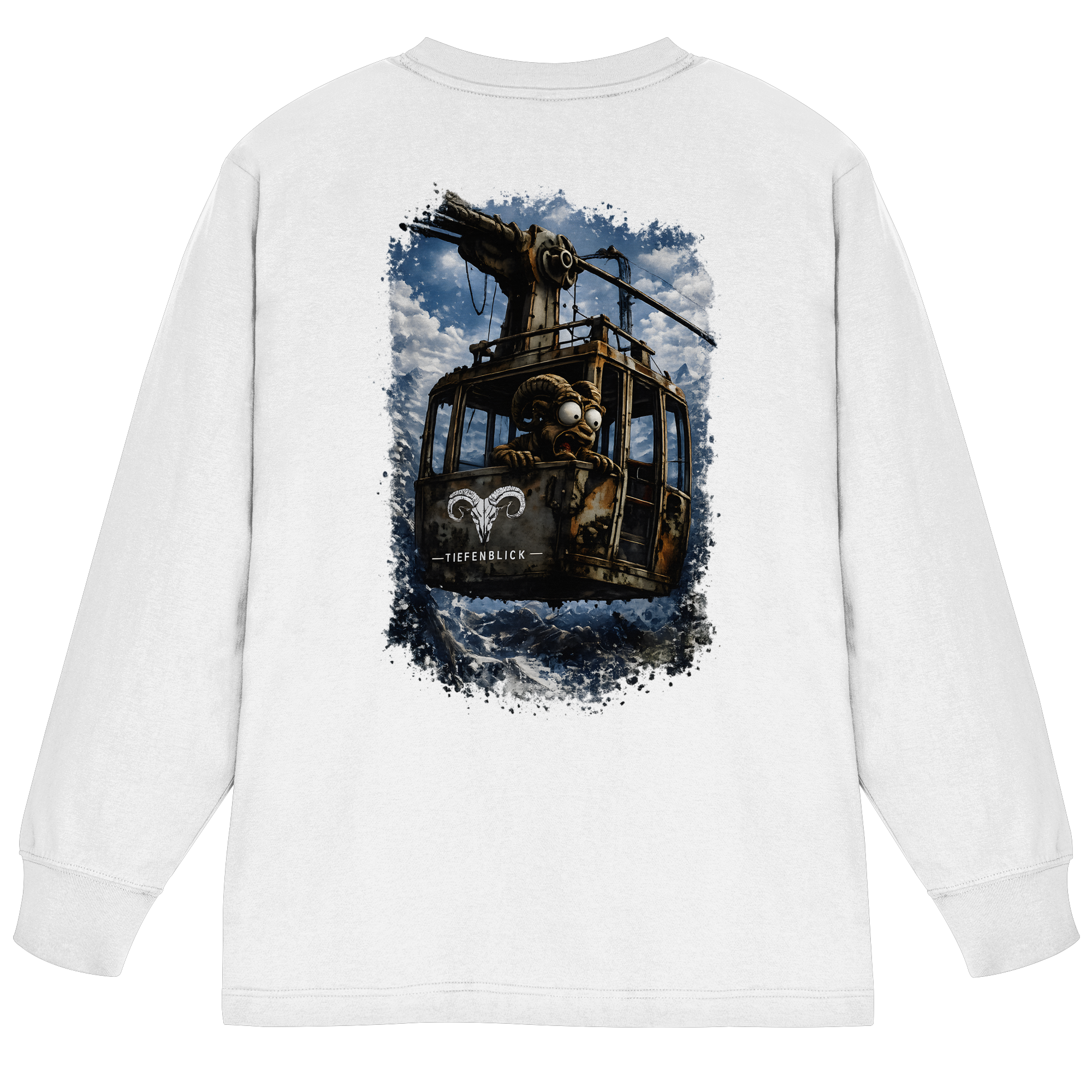 Tiefenblick Gondel (Mann) – Oversized Organic Longsleeve