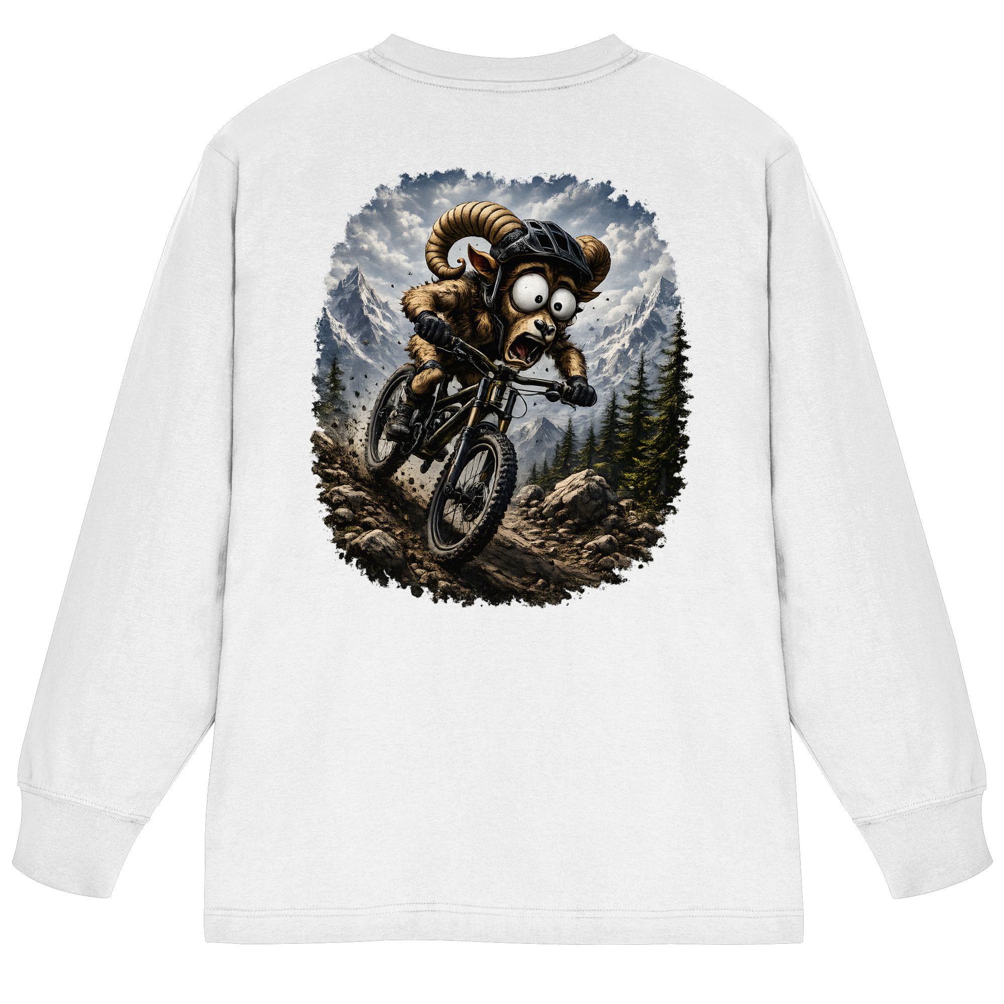 Tiefenblick Downhill - Organic Heavy Oversized Longsleeve T-Shirt