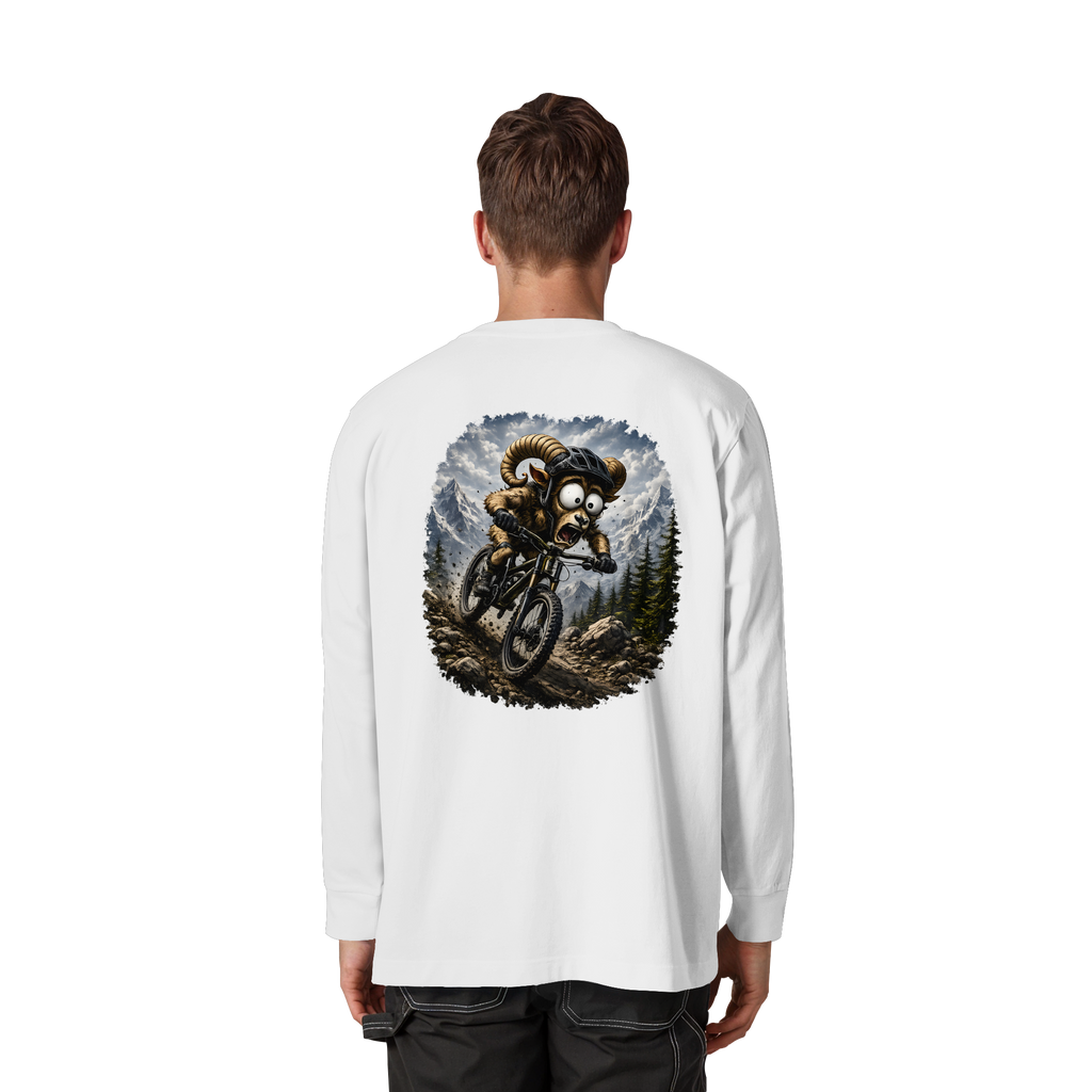 Tiefenblick Downhill - Organic Heavy Oversized Longsleeve T-Shirt