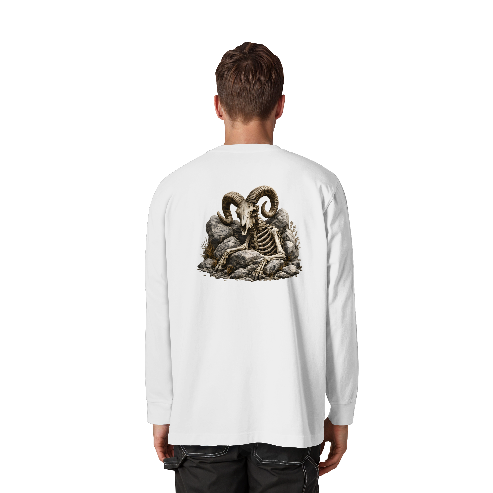 Tiefenblick Skelett Fun - Organic Heavy Oversized Longsleeve T-Shirt
