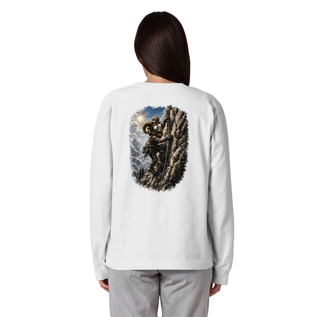 Tiefenblick Klettern - Organic Heavy Oversized Longsleeve T-Shirt