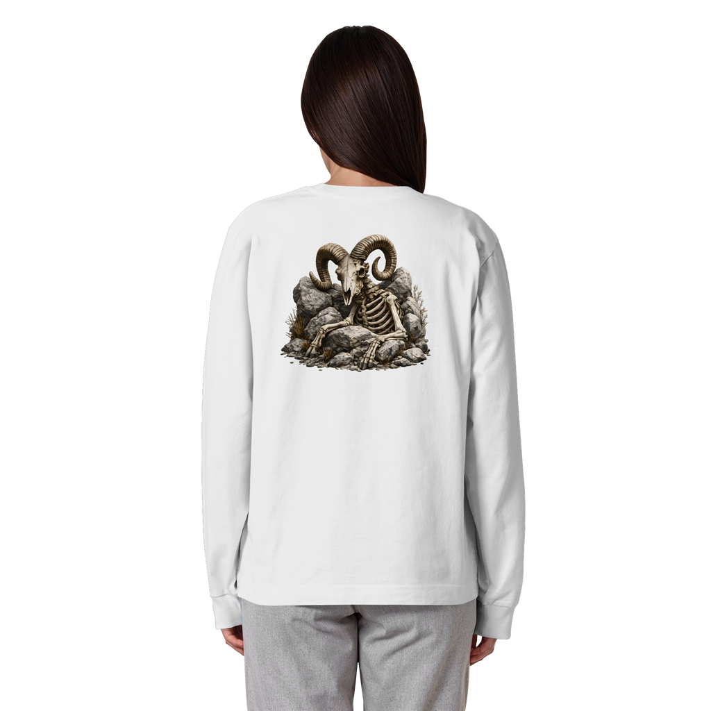 Tiefenblick Skelett Fun - Organic Heavy Oversized Longsleeve T-Shirt