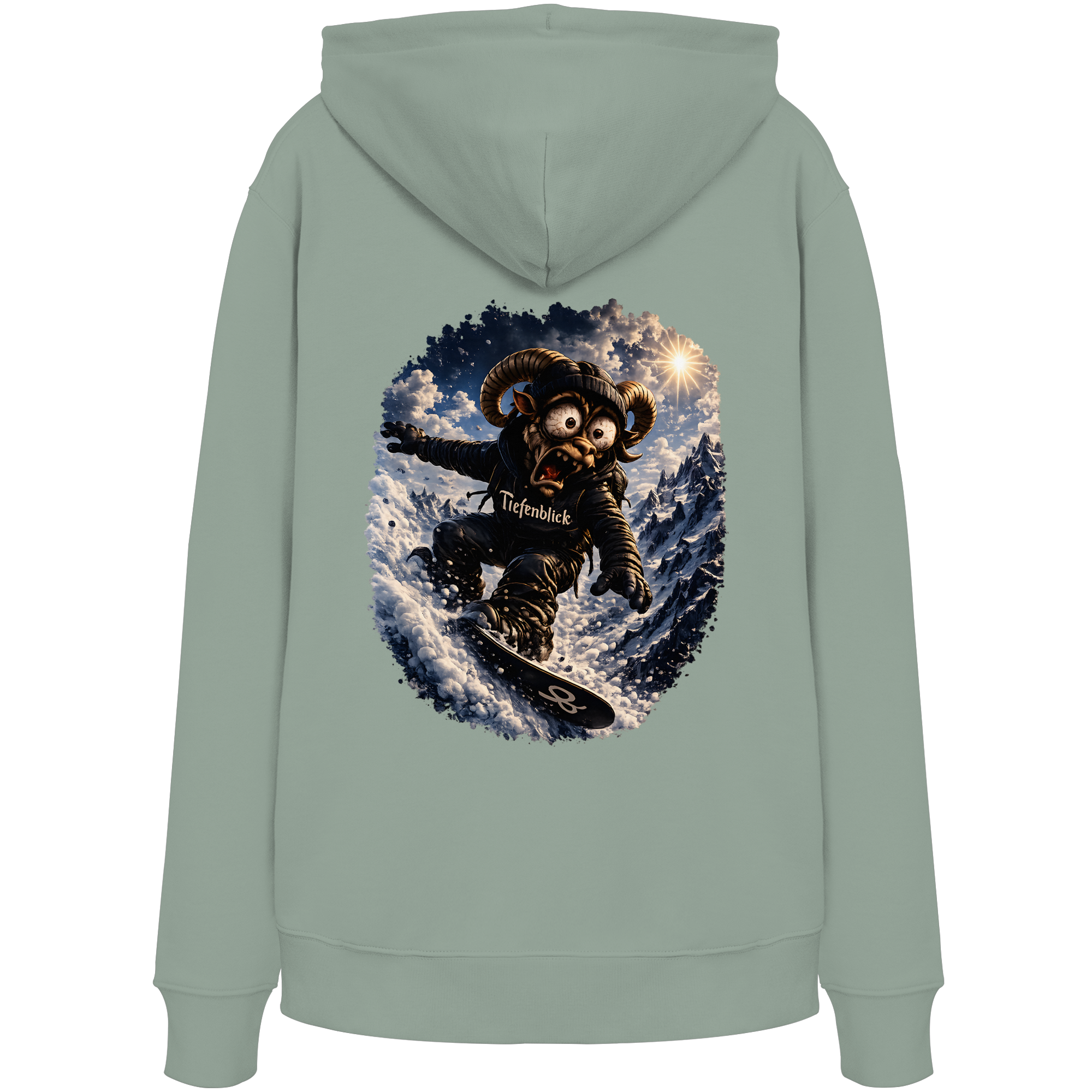 Tiefenblick Snowboarden- Organic Hoodie