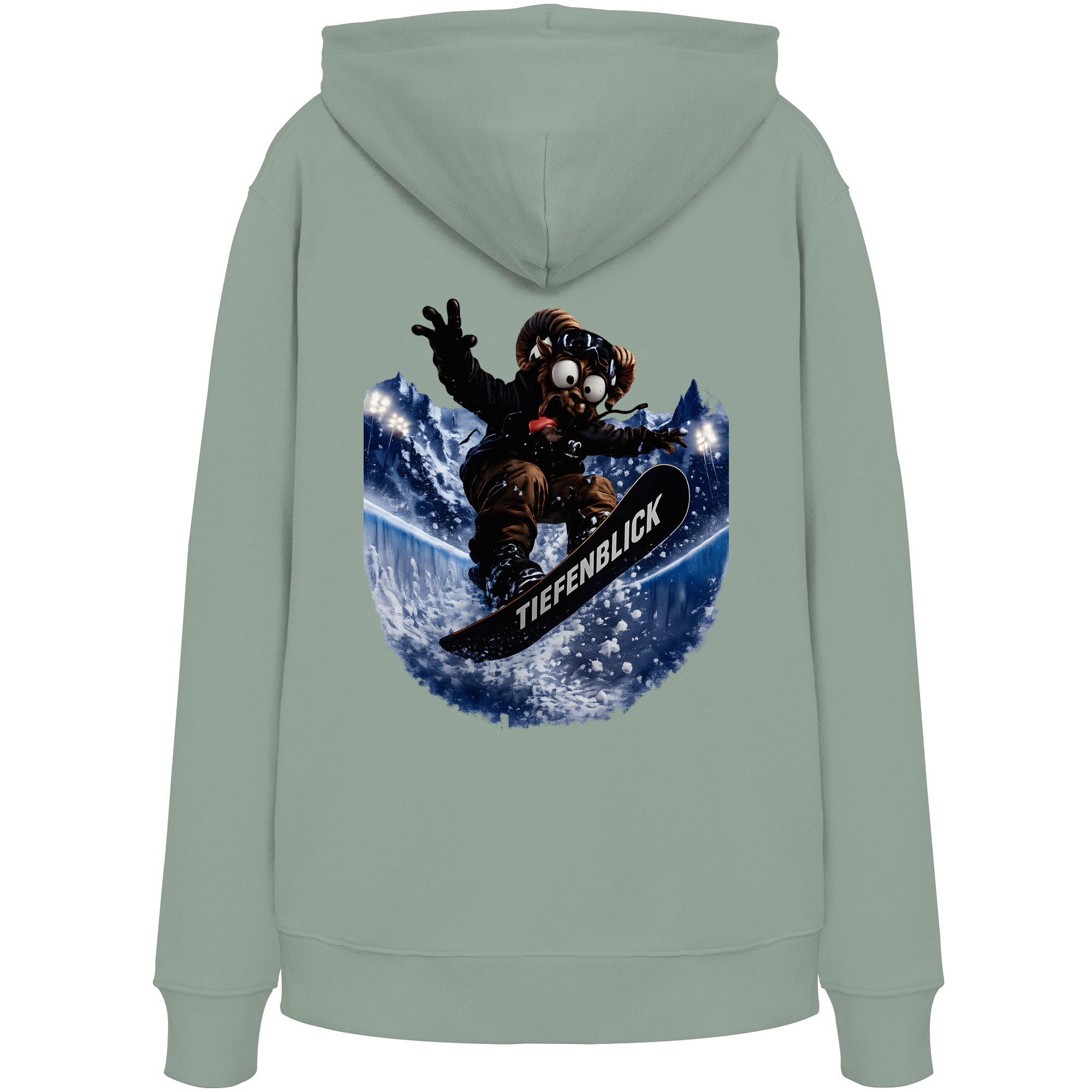 Tiefenblick Snowboarden Halfpipe  - Organic Hoodie