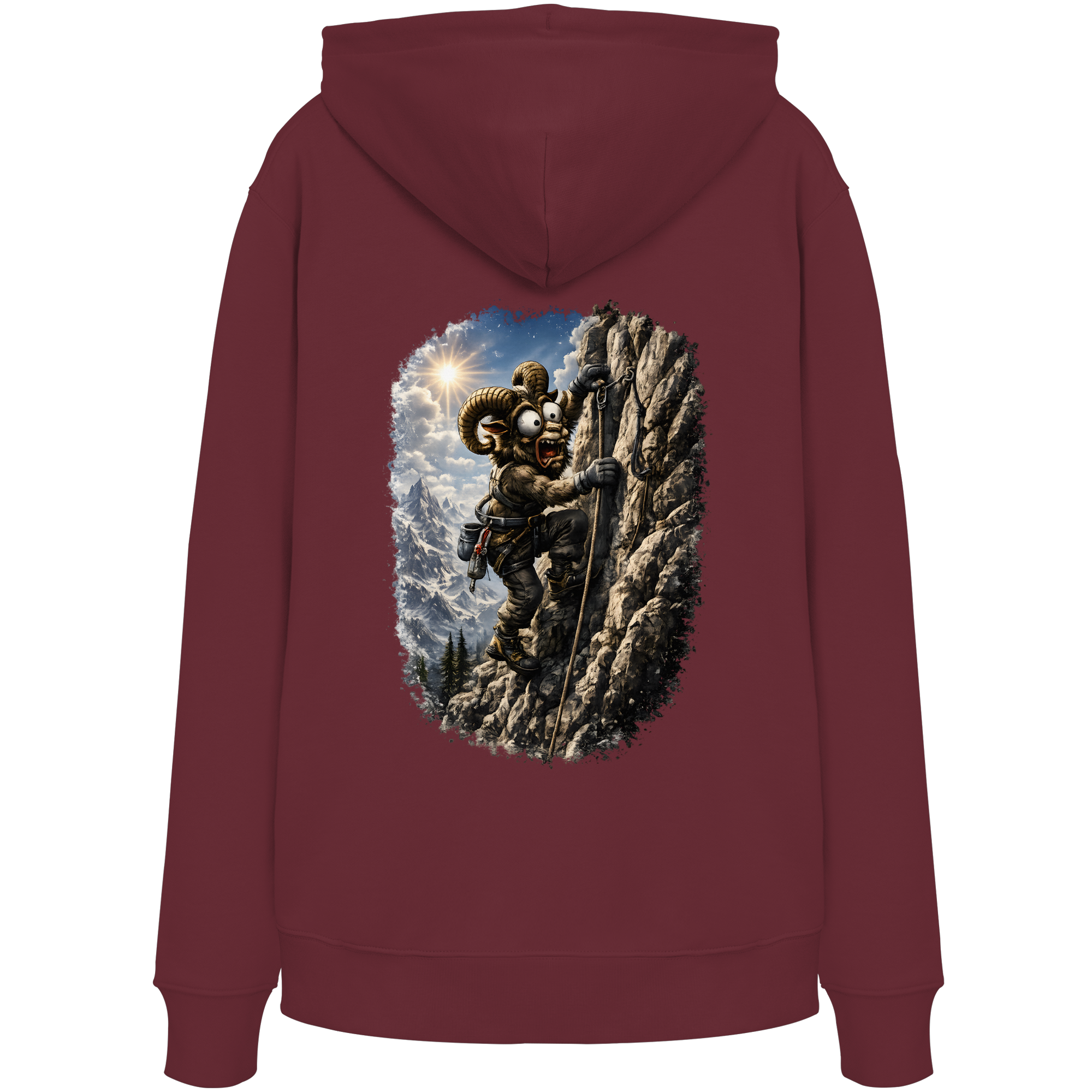 Tiefenblick T Shirt Klettern - Organic Hoodie