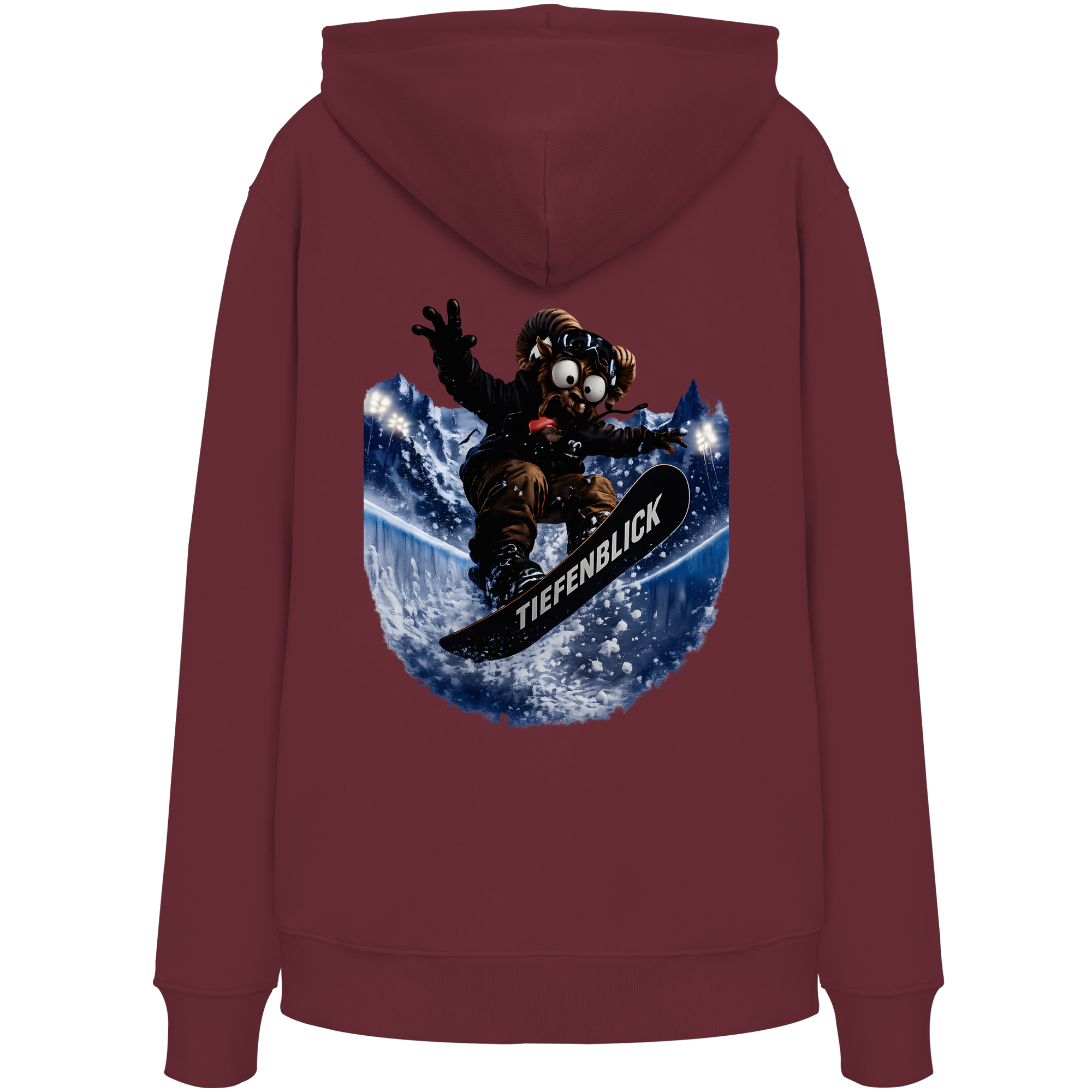 Tiefenblick Snowboarden Halfpipe  - Organic Hoodie