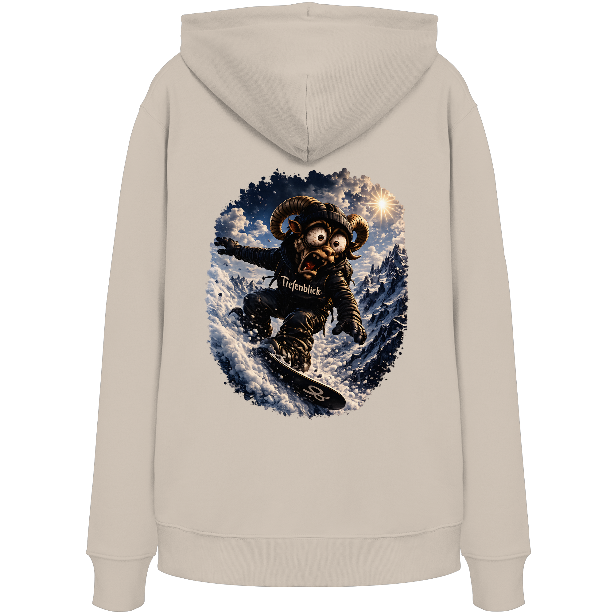 Tiefenblick Snowboarden- Organic Hoodie