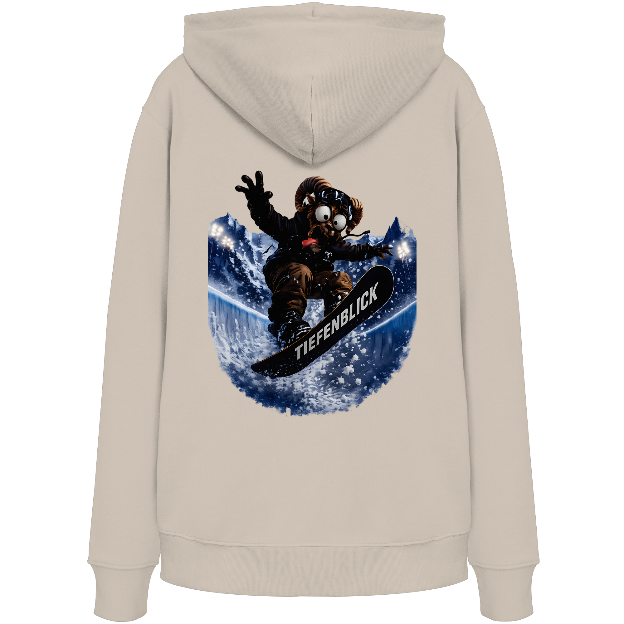 Tiefenblick Snowboarden Halfpipe  - Organic Hoodie