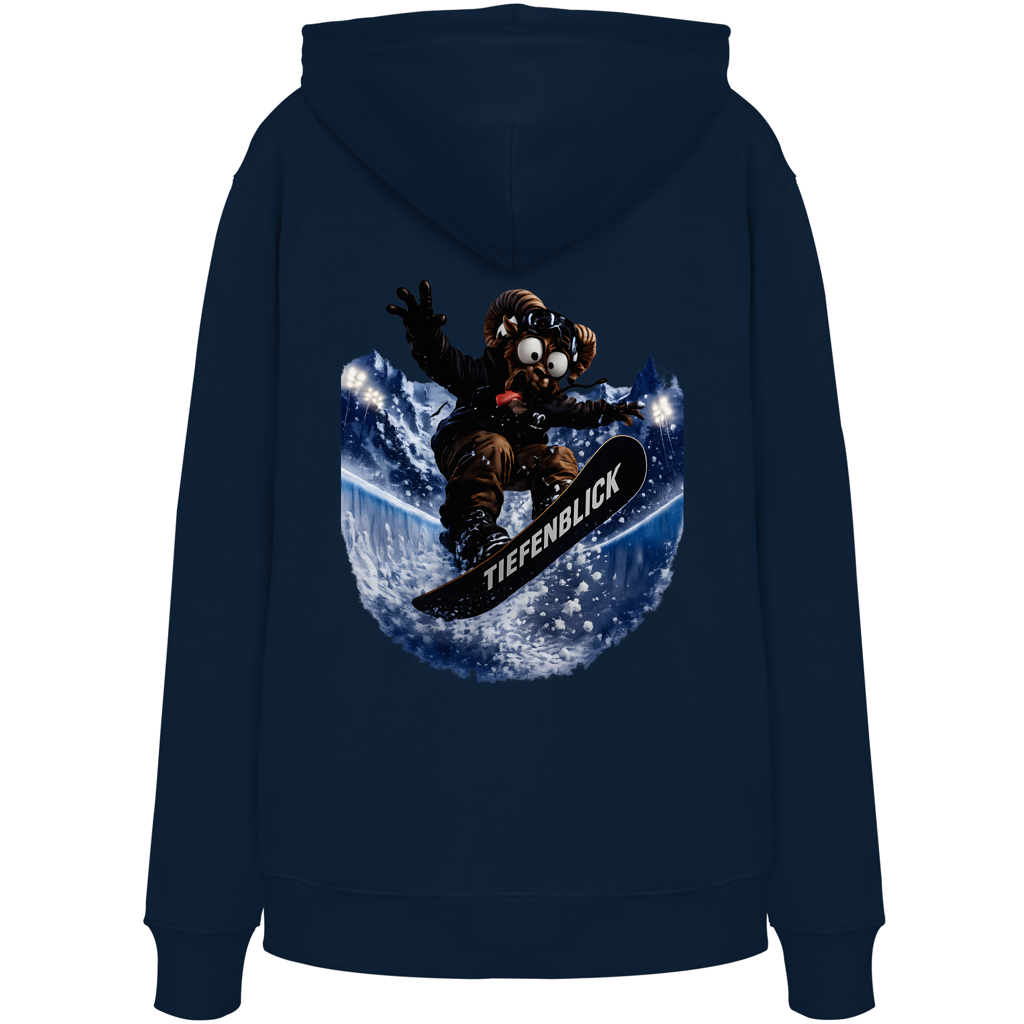Tiefenblick Snowboarden Halfpipe  - Organic Hoodie