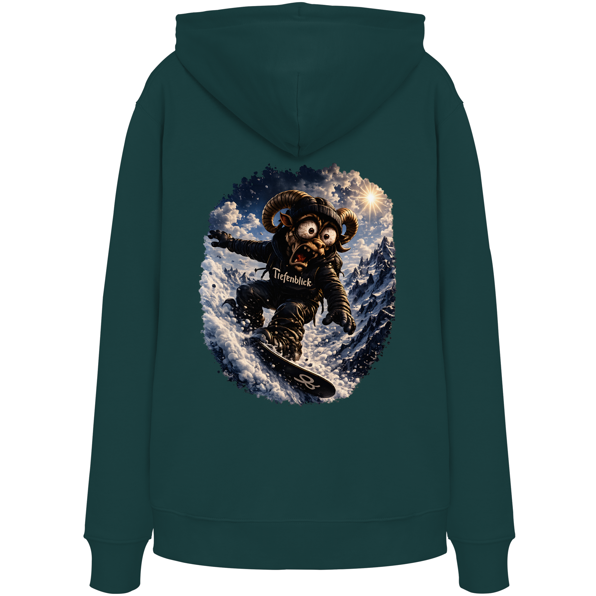 Tiefenblick Snowboarden- Organic Hoodie