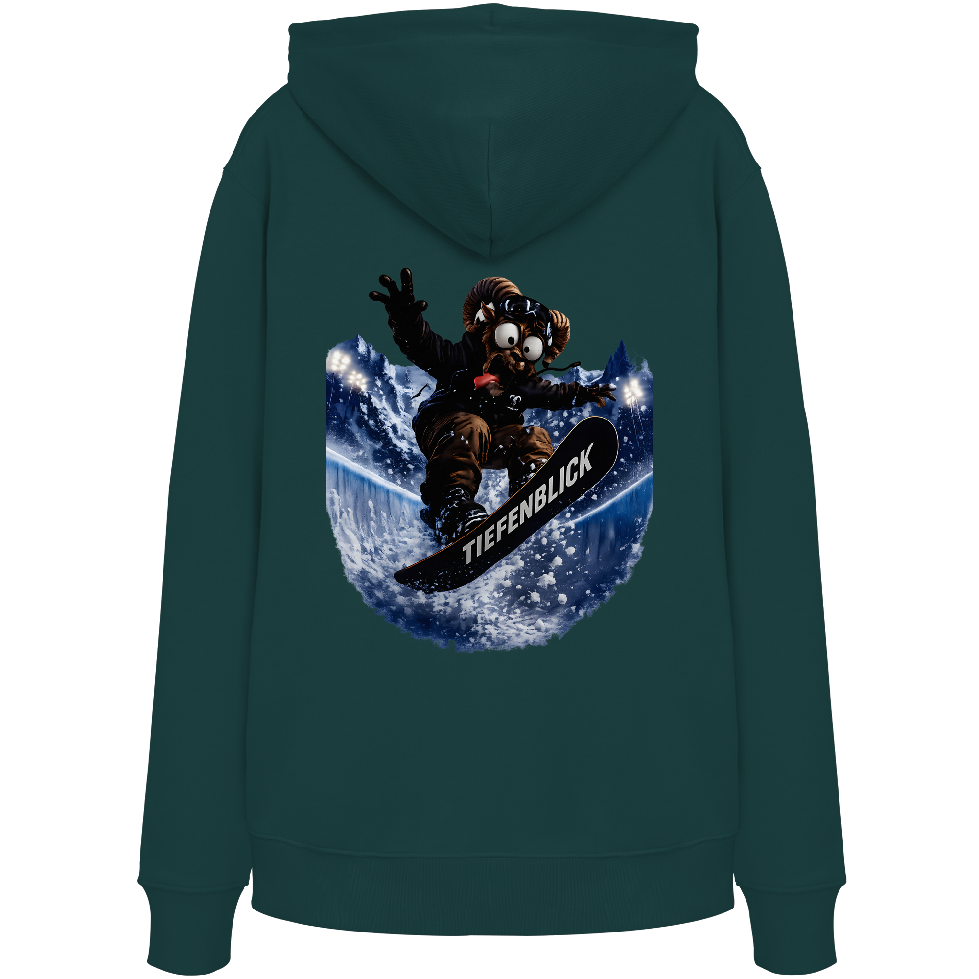 Tiefenblick Snowboarden Halfpipe  - Organic Hoodie