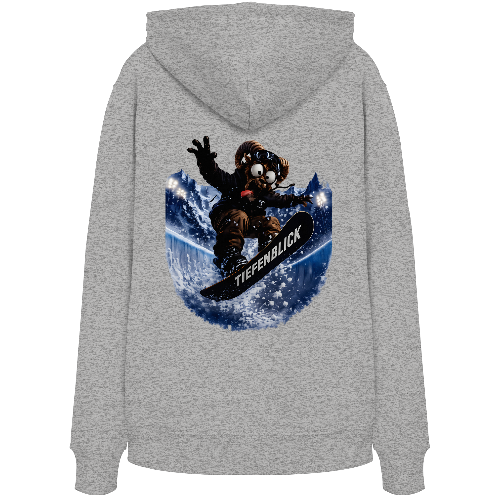 Tiefenblick Snowboarden Halfpipe  - Organic Hoodie