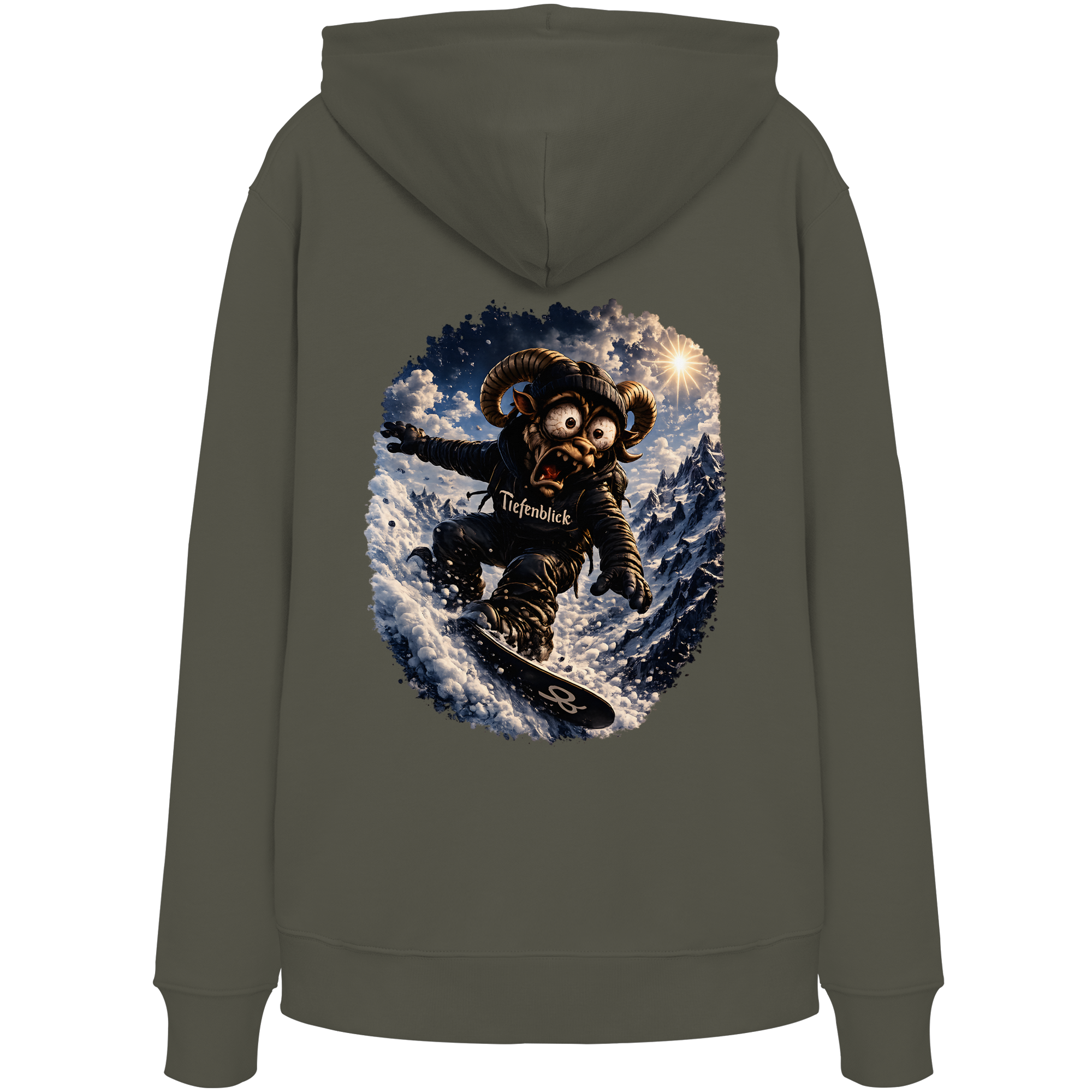Tiefenblick Snowboarden- Organic Hoodie