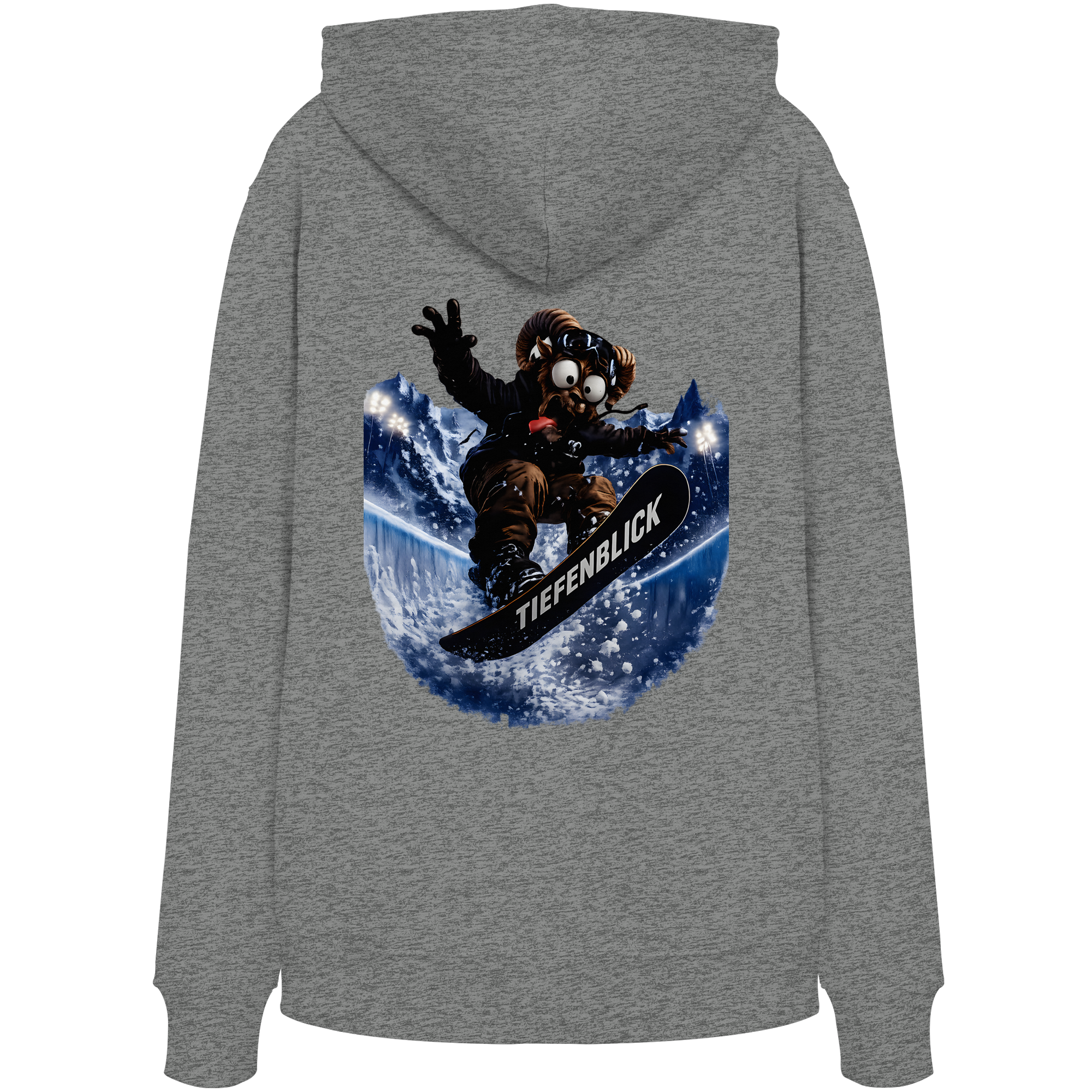 Tiefenblick Snowboarden Halfpipe  - Organic Hoodie