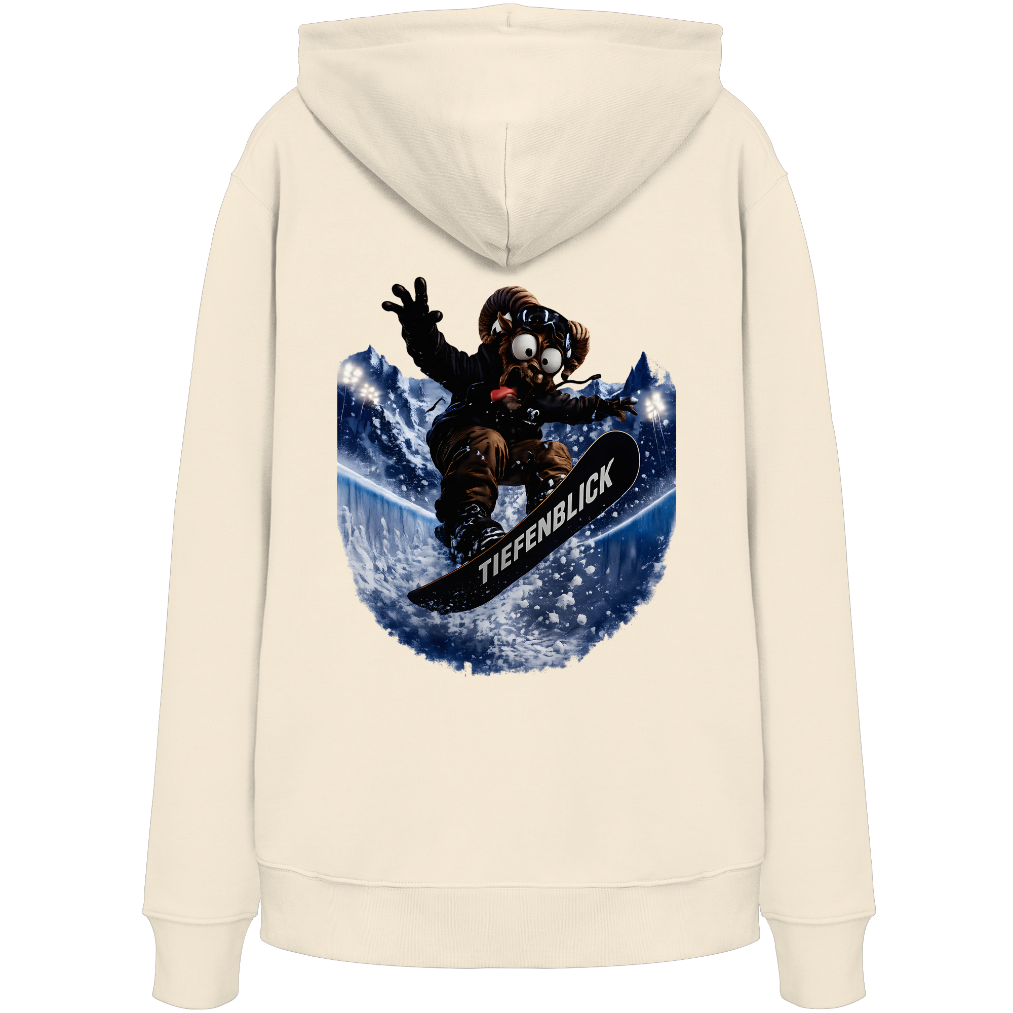 Tiefenblick Snowboarden Halfpipe  - Organic Hoodie