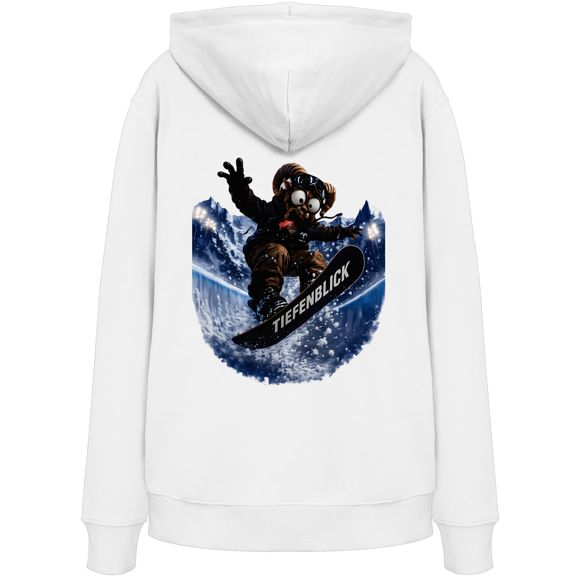 Tiefenblick Snowboarden Halfpipe  - Organic Hoodie