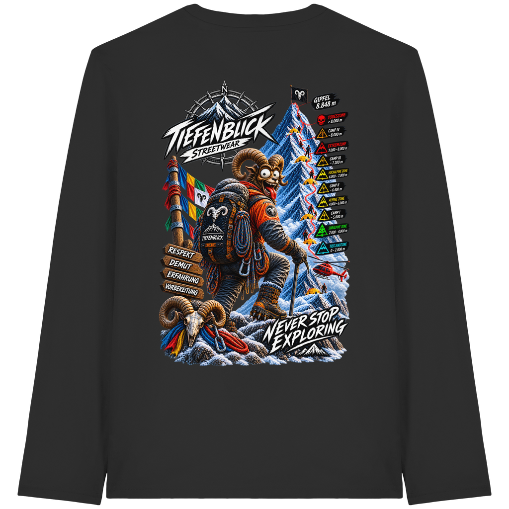 Tiefenblick Todeszone Fun - Organic Longsleeve T-Shirt