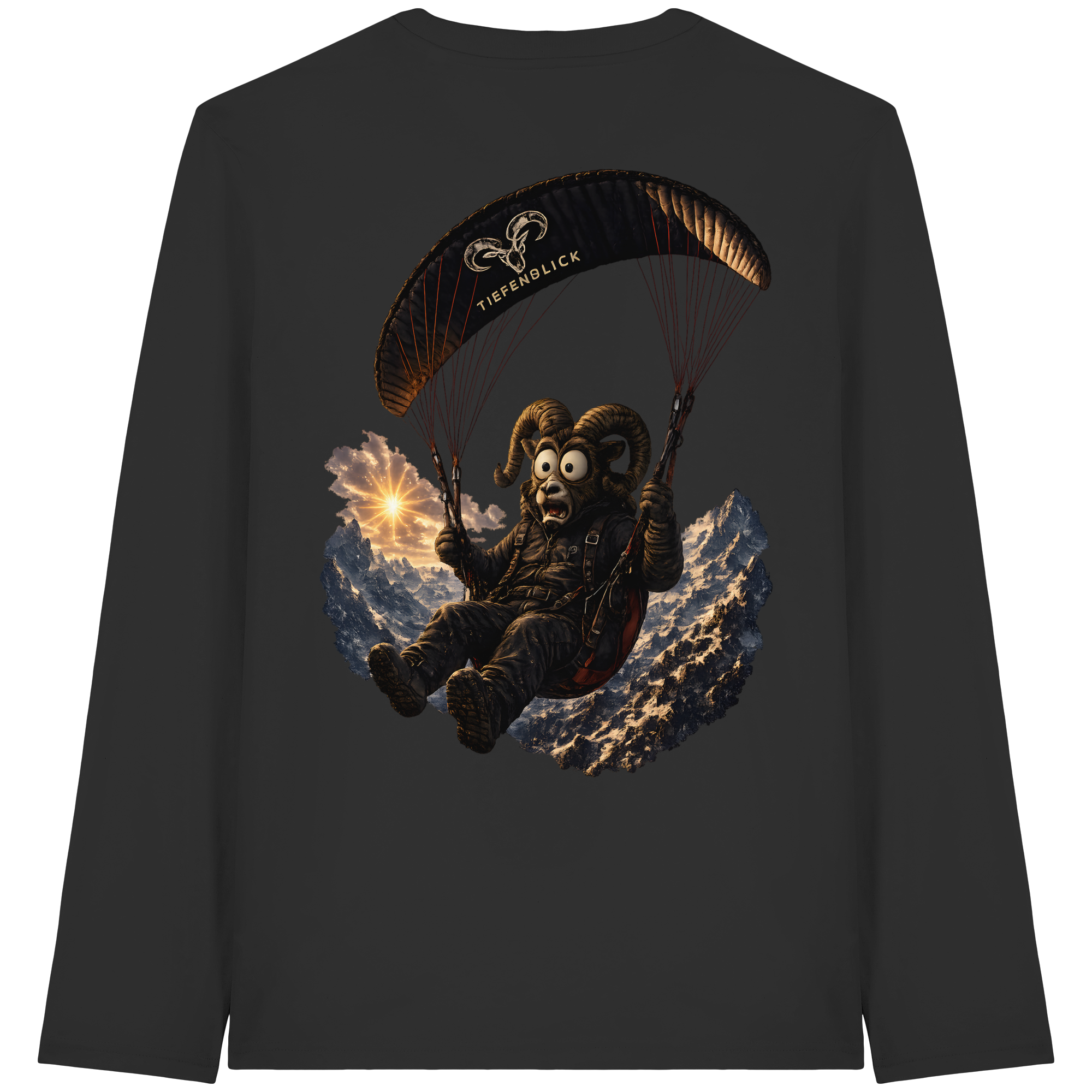 Tiefenblick Paraglider  - Organic Longsleeve T-Shirt