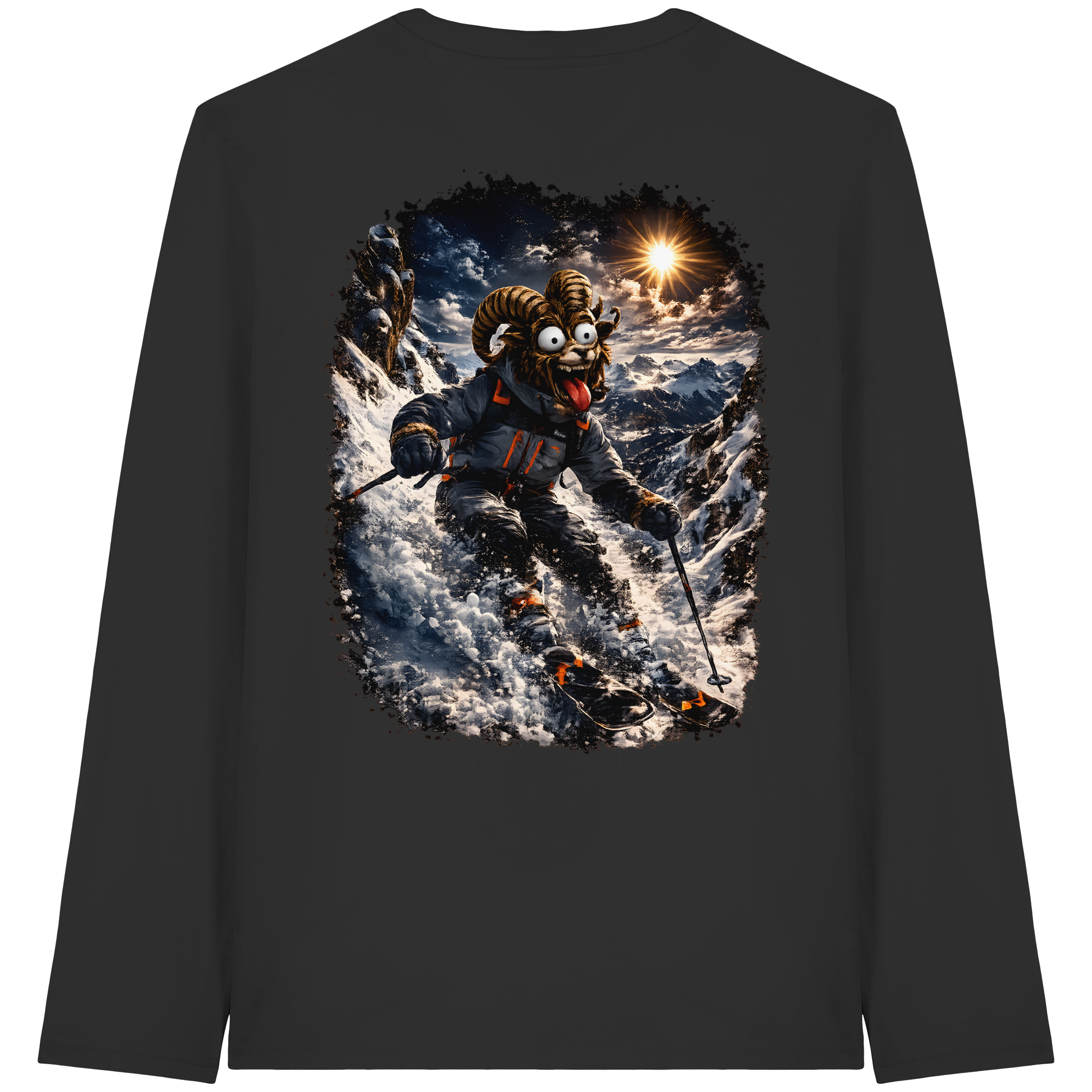 Tiefenblick Ski - Organic Longsleeve T-Shirt