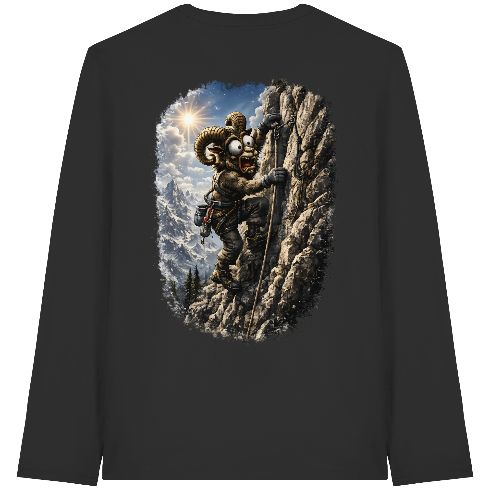Tiefenblick Klettern - Organic Longsleeve T-Shirt
