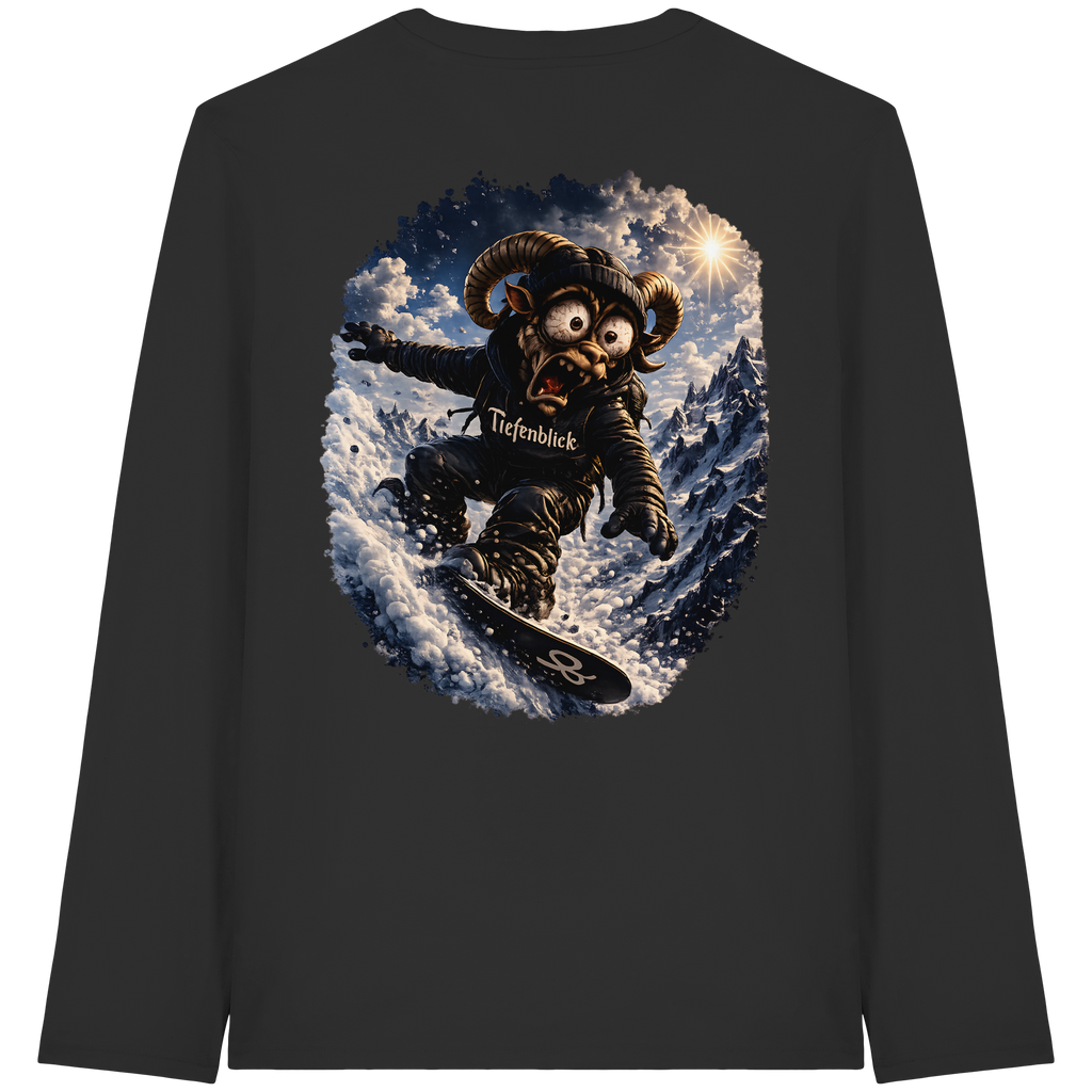 Tiefenblick Snowboarden  - Organic Longsleeve T-Shirt