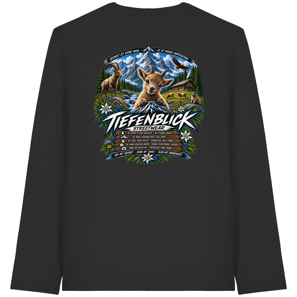 Tiefenblick Respekt Edition - Organic Longsleeve T-Shirt