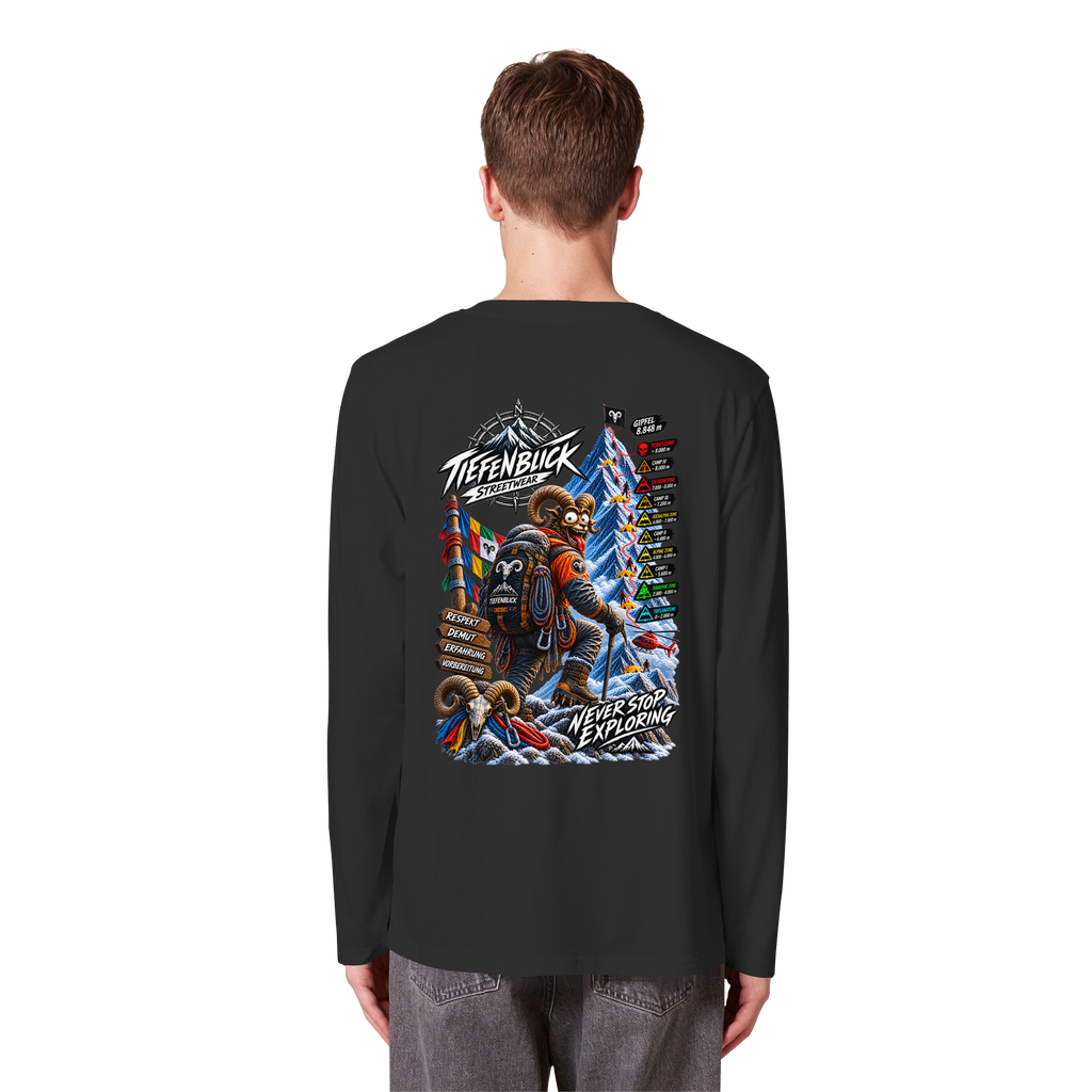 Tiefenblick Todeszone Fun - Organic Longsleeve T-Shirt