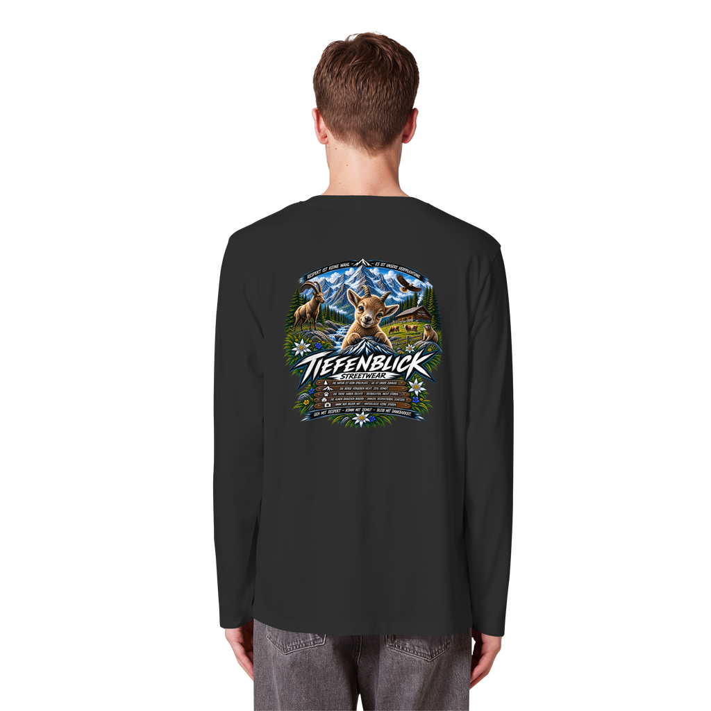 Tiefenblick Respekt Edition - Organic Longsleeve T-Shirt